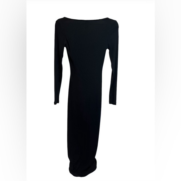 PUMIEY Women's Long Sleeve Maxi Dress | Ribbed Bodycon, Soft Lounge Dress - Picture 3 of 6